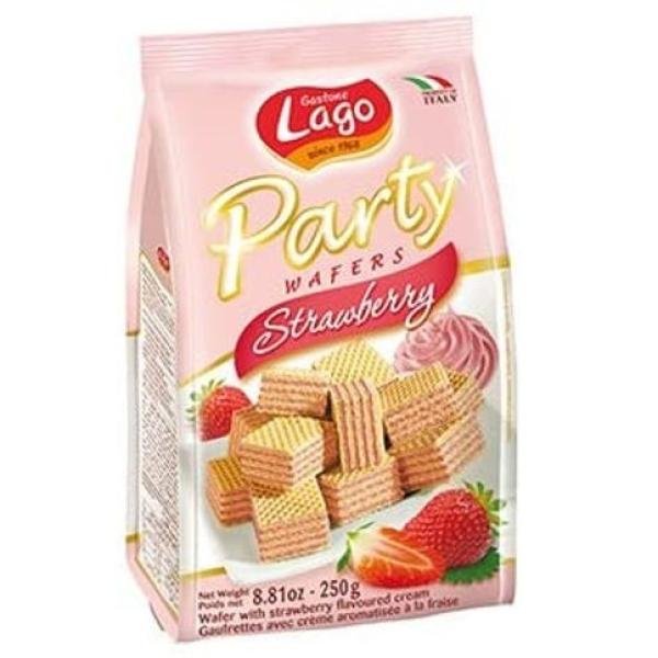 Lago Party Wafers Strawberry
